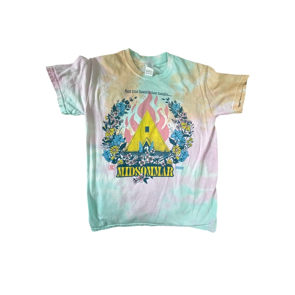 Studiohouse Designs Midsommar Horror Movie Graphic Tie Dye T-Shirt Pastel S